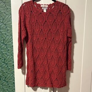 Vintage knit long top or coverup